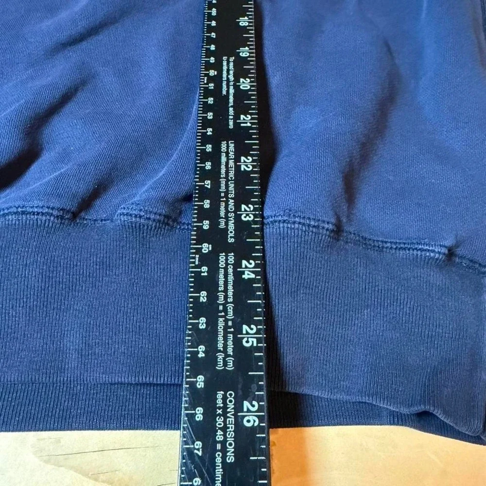 Vintage Polo Ralph Lauren Navy‎ Blue Crewneck Sweatshirt Distressed Mens Large